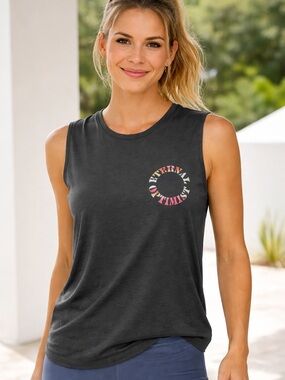 Spiritual Gangster Eternal Optimist Muscle Tank NWT Med Graphic Sleeveless Tee